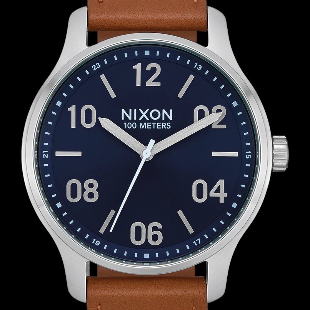 New In Box Patrol Leather Watch  Navy  Saddle